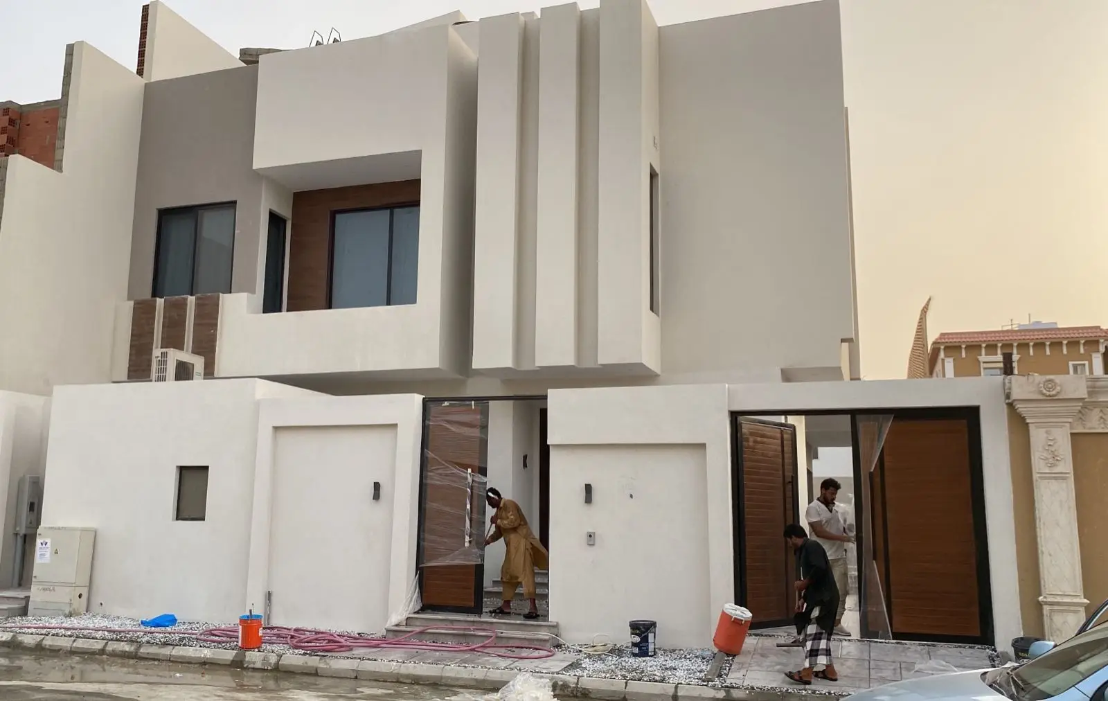 Interior finishing works on a BRU CO. construction project in Jeddah